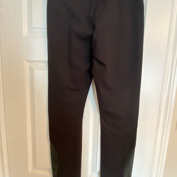 DKNY - woman’s leggings, black with faux leather. Size M - Picture 6 of 8